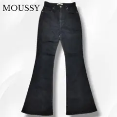 MOUSSY ブーツカット HW Rebirth FLARE 　ブラックデニム