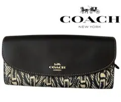 COACH ロゴ入り 長財布 ブラック