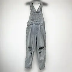H&Mヴィンテージ風ダメージ デニム オーバーオール　匿名配送