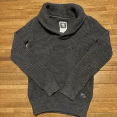 G-STAR RAW ショールカラー ニット セーター グレー S
