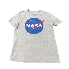 NASA プリントTシャツ　グレー　半袖　L アメカジ　古着　8h