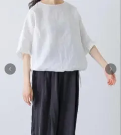 かぐれ リネンフリルスリーブプルオーバー - メルカリ