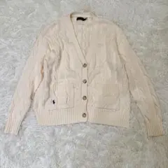 POLO RALPH LAUREN ケーブルニットカーディガン ポニー刺繍
