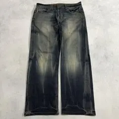 archive ARMANI crashed loose denim pants