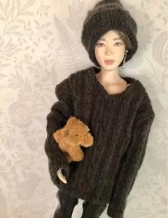 BTSドール服　＊濃グレーニット＊