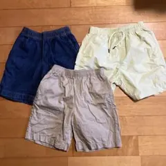 GU ハーフパンツ 130サイズ 3枚セット