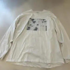 PAGE BOYホワイト 長袖Tシャツ プリント入り Fサイズ