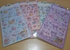 ボンボンドロップ風シール　サンリオ　マイメロクロミシナモンポチャッコ　4枚セット