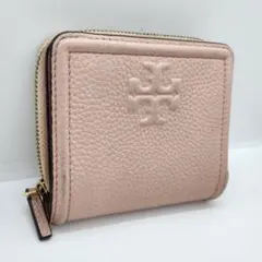 極美品 TORYBURCH トリーバーチ マックグロー レザー 折り財布　ピンク