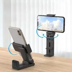 未使用品 スマホスタンド 携帯スタンド コンパクト 持ち歩き 小型 折り畳み 黒