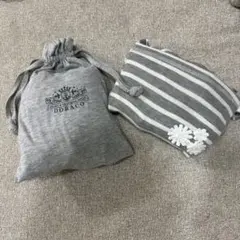 ストライプ 授乳カバー フード付き　2着セット