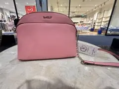 ピンク 合成皮革 ショルダーバッグ