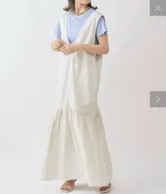 Omekashi   タフタギャザージャンパースカート　オフホワイト36