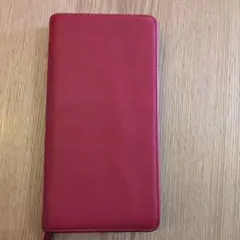 レザー パスポートケース 赤