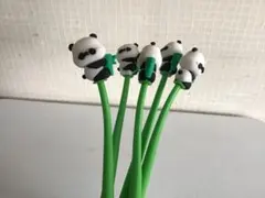 【可愛いパンダの飾りが付いたボールペン】5本セット・プレゼント・誕生日・お子様