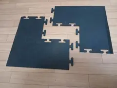 IVANKO(イヴァンコ) ブラックラバーフロアマット　コーナー2枚　COR-3