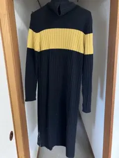 【最終値下】 Paul Smithニットロングワンピース黒・黄