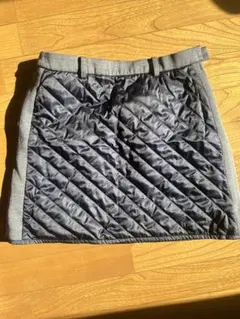 【超美品】ランバンスポール ヒートナビ 防寒スカート ネイビー/グレー