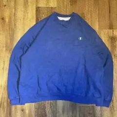 00s Champion c-boy青クルーネックトレーナーボックスブルービック