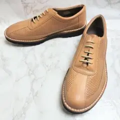 美品 HUSH PUPPIES パンチング レザー シューズ 27 EEEE