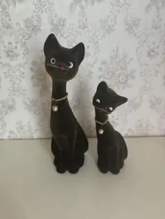 レトロポップ！黒猫　置物　インテリア