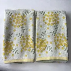 フェイスタオル★ミモザ ホワイト 新品 北欧のサムネイル