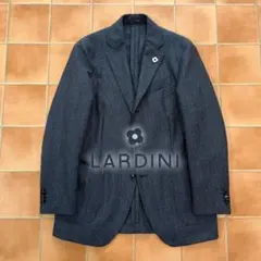 【未使用級】高級 LARDINI 3B テーラードジャケット ネイビー 48
