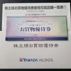 ヤマダホールディングス株主優待5000円分(ヤマダ電機)