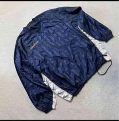 DIADORA ジャケット ネイビー 長袖ロゴ入りスポーツ シンプルM