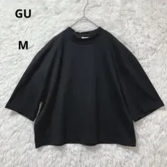 GU ジーユー Tシャツ ハイネック 半袖 ブラック M