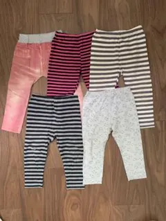 送料無料/90cm/5着まとめ売り/ユニクロ/レギンス/パンツ