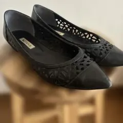 D.JANA ブラック フラットシューズ