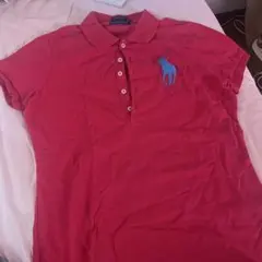 Ralph Lauren 赤 スキニーポロシャツ M