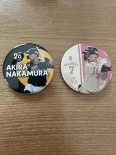 福岡ソフトバンクホークス 中村晃 20th ピンクフルデー 缶バッジ