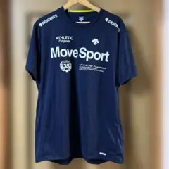 デサント サイズO XL クーリスト Tシャツ MoveSport 吸汗速乾　紺