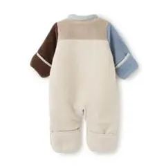 配色ボアジャンプスーツ　プティマイン