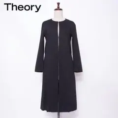 Theory ロングジレ　アドミラルクレープ　ダブルボタン 近年 M Theory ロングジレ アドミラルクレープ ダブルボタン 近年 M ブラック
