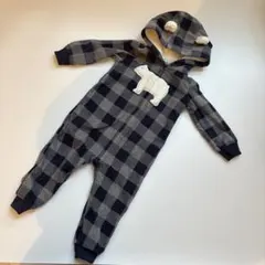 Carter's チェック柄フード付きジャンプスーツ 18M