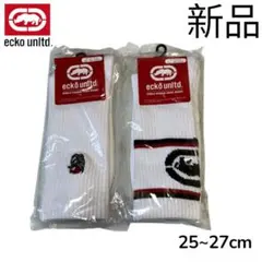 [新品] ecko unltd. ホワイトソックス 25~27cm 2足セット