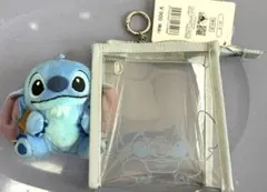 Disney スティッチ ぬいぐるみ付き クリアポーチ