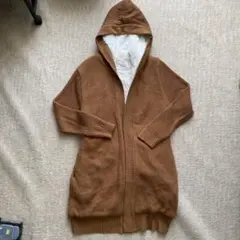 boujeloud フード付フェイクファー カーディガン フリーサイズ ブラウン