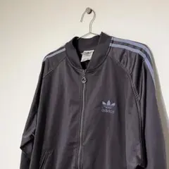 adidas グレー ジップアップジャケット