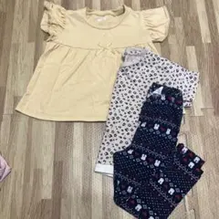 100サイズ 半袖カットソー2枚 レギンス セット