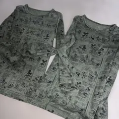 UNIQLOキッズ120ヒートテック2枚セットDisneyミッキーカーキ希少