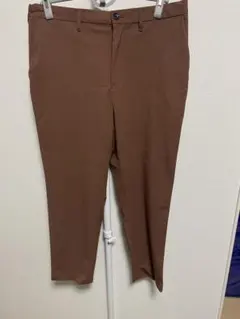 GU ブラウン スラックス フロントボタン付き