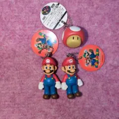 スーパーマリオ きのこ、マリオ フィギュア 2体セット