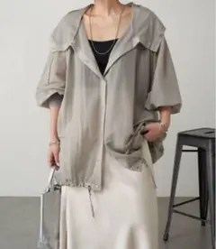 美品　シアー天竺コート　アウター　ジェナエスパスメルヴェイユ