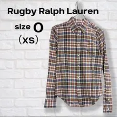 ラルフローレン　ラグビー　シャツ　サイズ0　XS チェック長袖　ブラウス