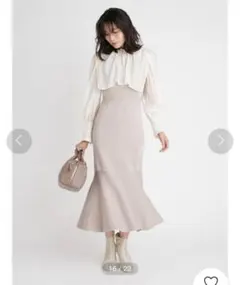 スナイデル　スクエアカラードッキングニットワンピース