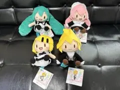 M*a様 初音ミクシリーズ　ふわぷちミニぬいぐるみ　4個セット　メイド　執事